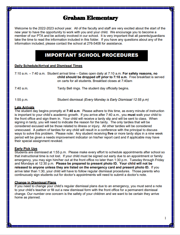  2023-2024 BC Graham Parent Handbook
